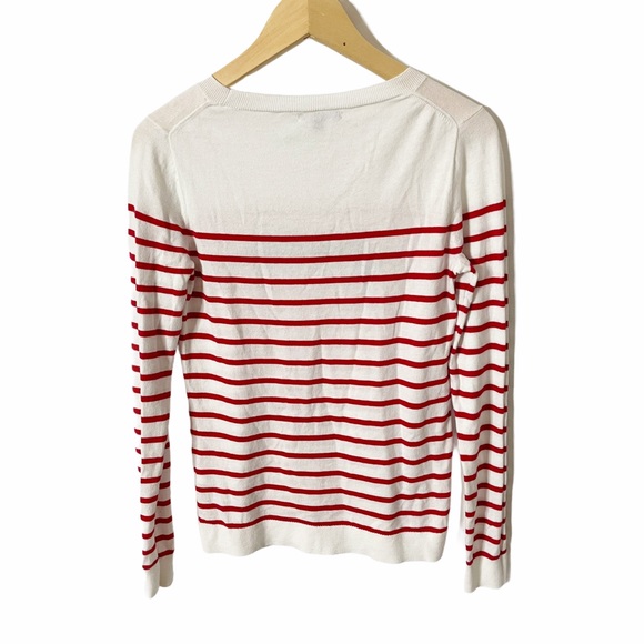 J. Crew Mercantile Striped Cat Print Sweater Sz XS - Picture 5 of 7